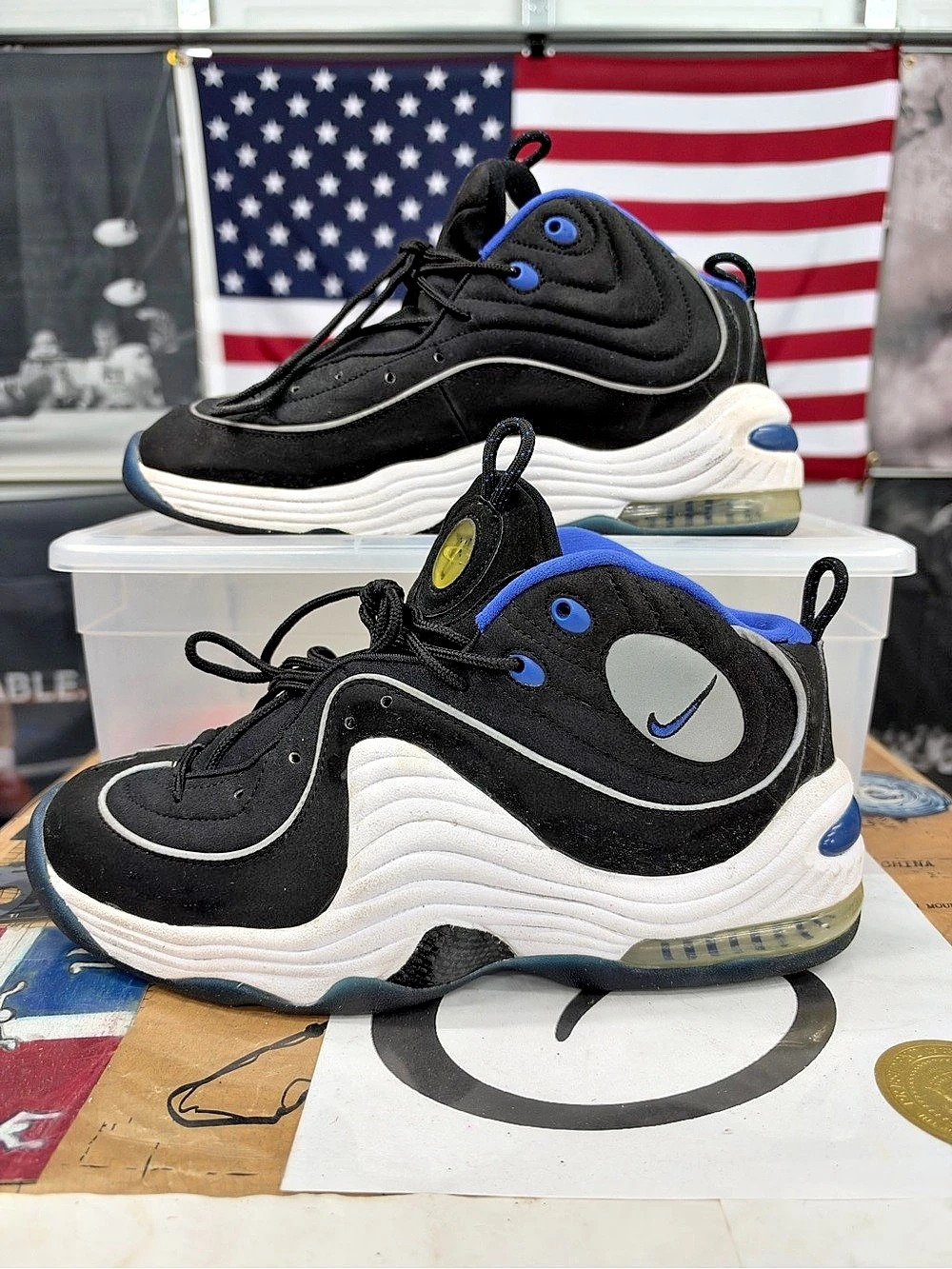 Nike Air Penny II Sneakers Black & White US 10